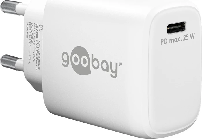Wentronic Goobay USB-C PD GaN Schnellladegerät 25W weiß