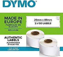 Dymo Etiketten LabelWriter 99010, 89x28mm, weiß, 2er-Pack (260 Etiketten)