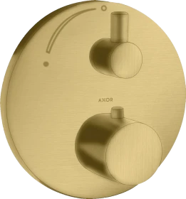Hansgrohe Axor Uno Thermostat Unterputz mit Absperrventil brushed gold optic