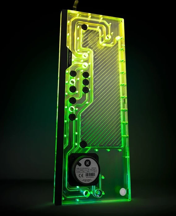 EK Water Blocks Quantum Line EK-Quantum Reflection² Fractal XL D5 PWM D-RGB, Verteilerplatte mit Pumpe, Acryl