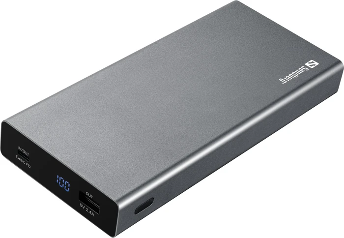 Sandberg Powerbank USB-C PD 100W 20000 grau/schwarz