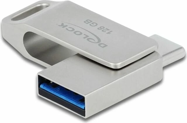 DeLOCK SuperSpeed USB Stick 128GB, USB-A + USB-C, USB 3.2 Gen 1×1