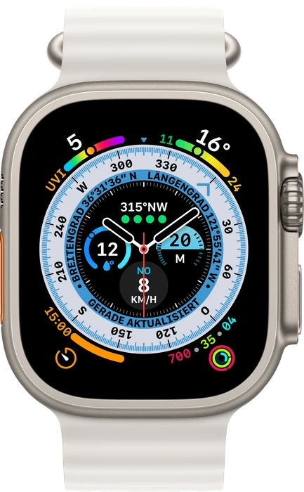 Apple Ocean Armband für Apple Watch Ultra (49mm) weiß