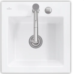 Villeroy & Boch Subway 50 S Einbau Becken mittig mit Ablauffernbedienung stone white