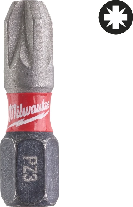 Milwaukee Shockwave Pozidriv Bit 1/4", PZ3x25mm, 2 Stück