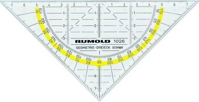 Rumold Geodreieck 16cm, gelb/transparent (1026)