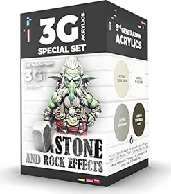 AK-Interactive 3rd Gen Acrylic Colors Wargame Color Set Stone and Rock Effects Farbset, 4-tlg.