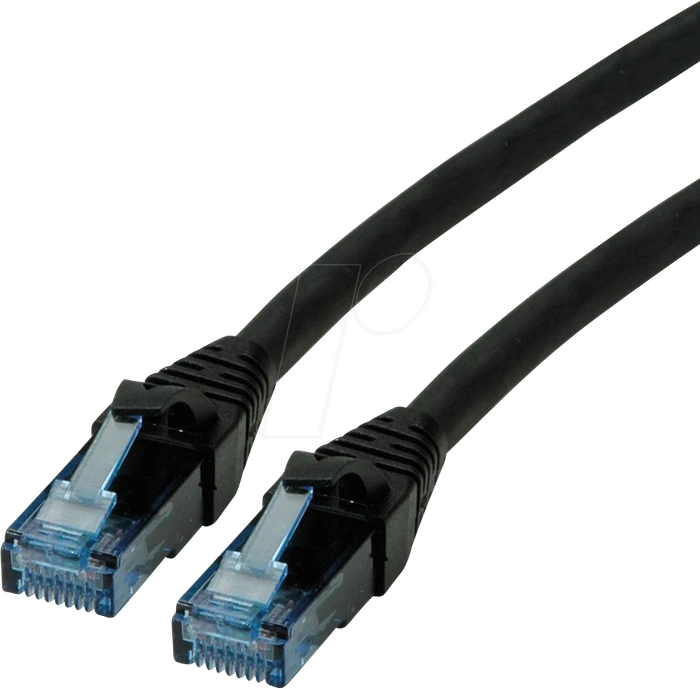 Roline / Secomp GHMT Patchkabel, Cat6a, U/UTP, RJ-45/RJ-45, 1.5m, schwarz