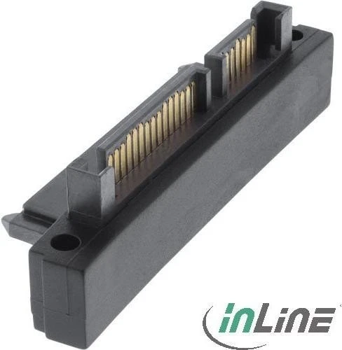 InLine SATA Adapter, SATA 22-Pin Stecker auf Buchse, oben gewinkelt