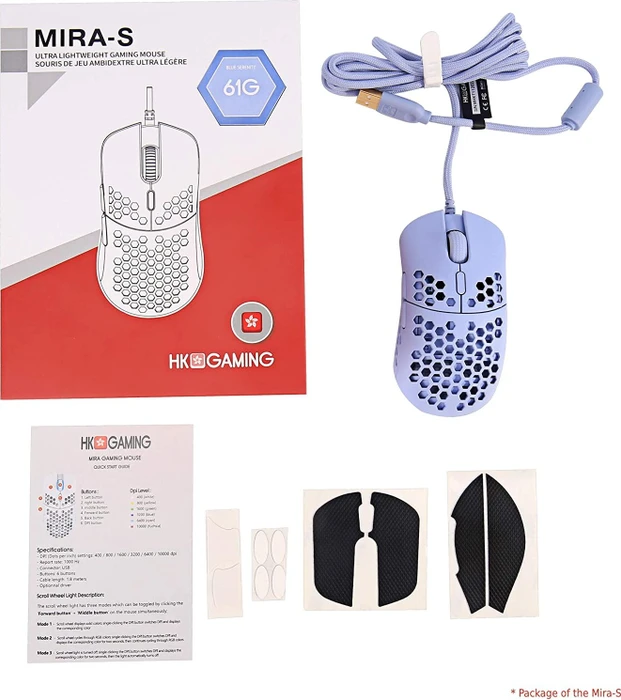 HK Gaming Mira-M Gaming Mouse Serenity blau, USB