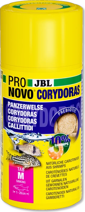 JBL PRONOVO Corydoras Tab M, Hauptfutter-Tabletten für Panzerwelse von 1-20cm, 58g, 100ml