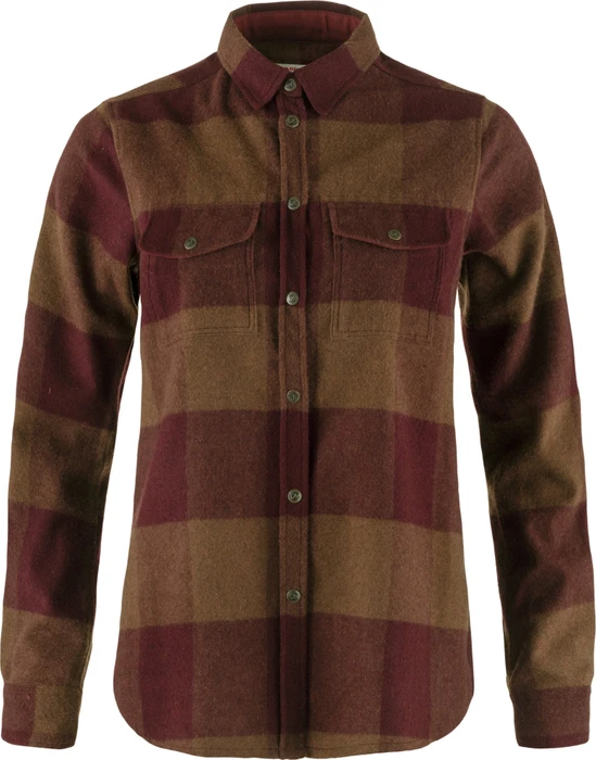 Fjällräven Canada Hemd langarm autumn leaf/bordeaux red (Damen)
