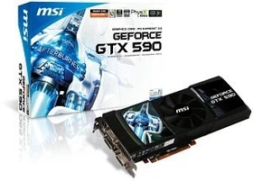 MSI GeForce GTX 590, N590GTX-P3D3GD5, 2x 1.5GB GDDR5, 3x DVI, mDP