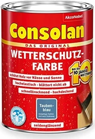 Consolan Wetterschutz-Farbe außen taubenblau, 2.5l
