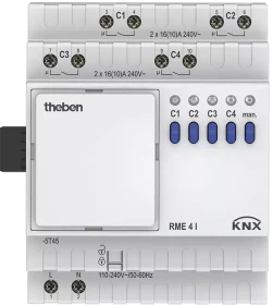 Theben RME 4 I KNX 4-fach, 16A, 4TE REG, Schaltaktor (4930215)