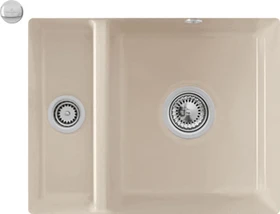 Villeroy & Boch Subway 60 XU Unterbau Becken rechts mit Ablauffernbedienung almond