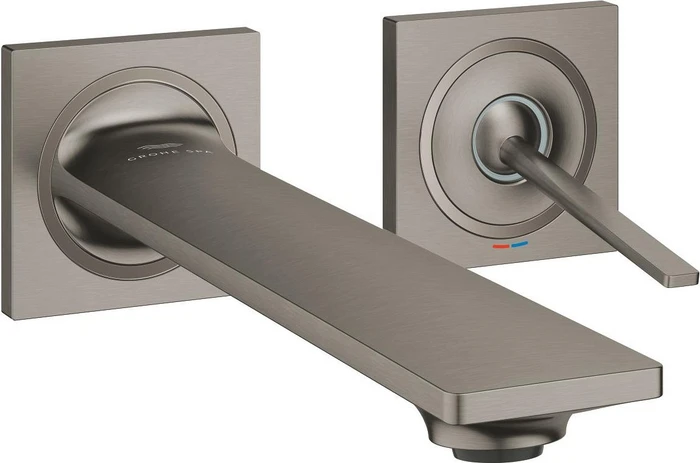 Grohe Allure 2-Loch-Waschtischbatterie hard graphite gebürstet