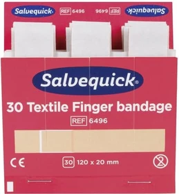 Cederroth Salvequick 30 Textile REF 6496 Nachfüllpack, 2 x 12cm, 30 Stück