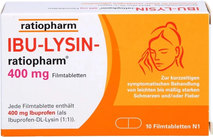IBU-Lysin-ratiopharm 400mg Filmtabletten, 10 Stück
