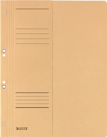Leitz Ösen Schnellhefter für kaufmännische Heftung mit 1/2 Vorderdeckel, A4, beige, 50er-Pack