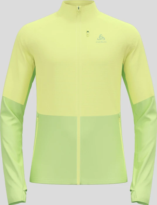 Odlo Descent Ceramiwarm Midlayer Funktionsshirt langarm shadow lime (Herren)