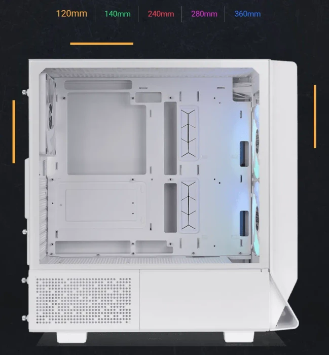 Thermaltake Ceres 330 TG ARGB Snow, weiß, Glasfenster