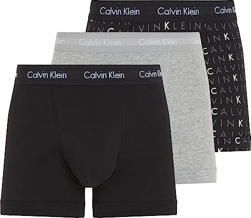 Calvin Klein 3er Boxer Briefs black/grey heather/subdued logo (Herren)