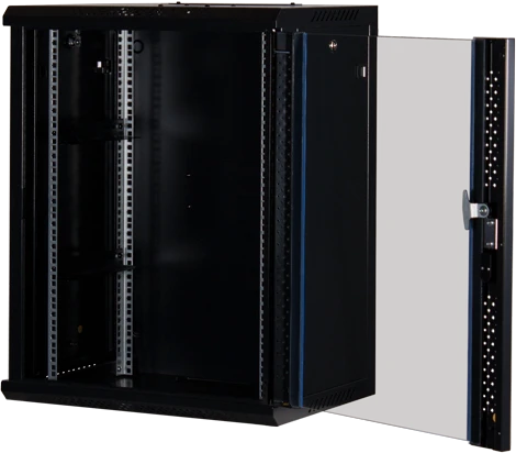 Rockstable 19" Wandschrank 15HE, Sicherheitsglastür, IP2X, schwarz, 440mm tief