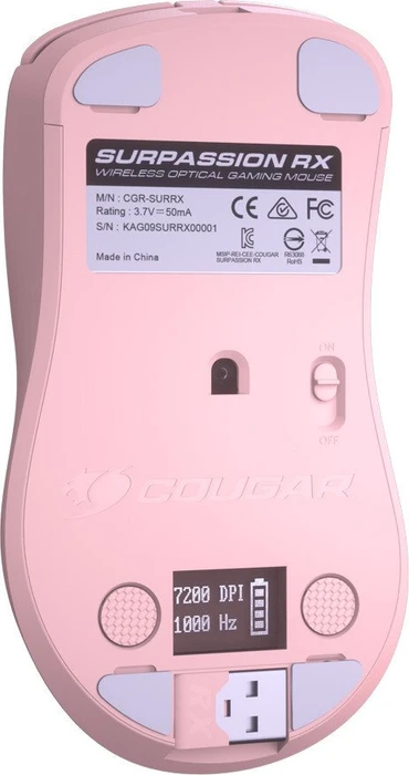 Cougar Surpassion RX Pink Wireless Optical Gaming Mouse, USB