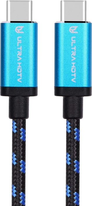Ultra HDTV USB 3.1 Kabel blau/schwarz, USB-C 3.1 [Stecker] auf USB-C 3.1 [Stecker], 1m