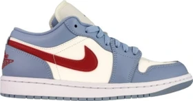 Nike Air Jordan 1 Low sail/blue grey/white/dune red (Damen)