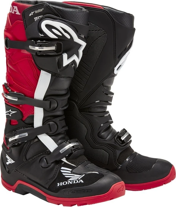 Alpinestars Honda Tech 7 Enduro Drystar Motorradstiefel schwarz/rot