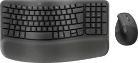 Logitech Wave Keys and Lift Combo, schwarz, Logi Bolt, USB/Bluetooth, DE
