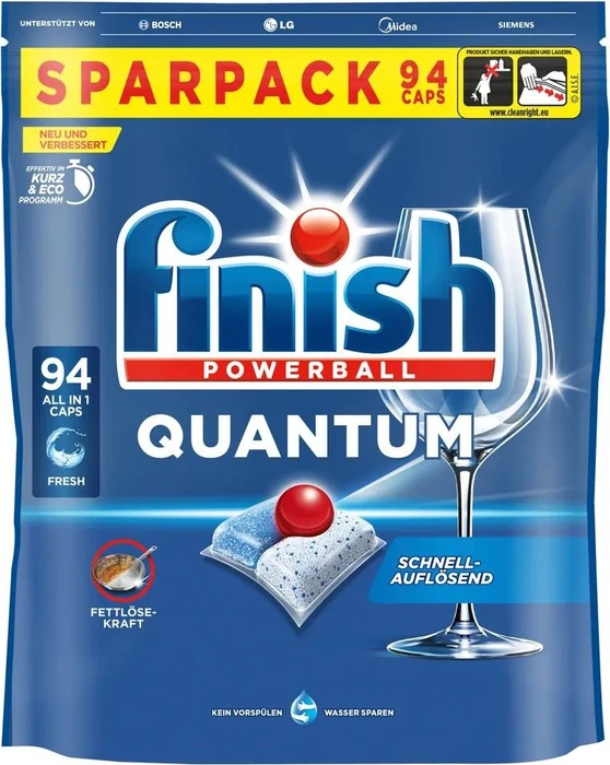 Finish Powerball Quantum All in 1 Geschirrspültabs, 94 Stück