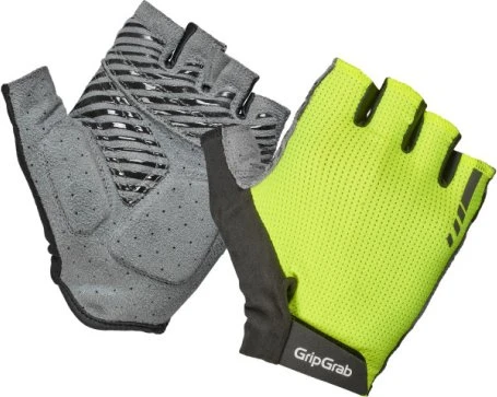 GripGrab Expert RC Max Padded Summer Fahrradhandschuhe yellow hi-vis
