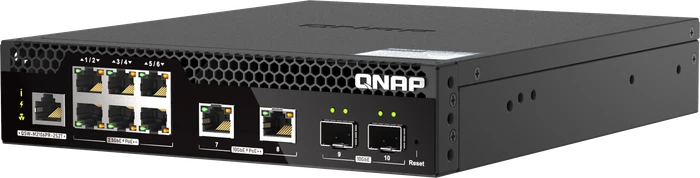 QNAP QSW-M2100R Desktop 2.5G Smart Switch, 8x RJ-45, 2x SFP+, 310W PoE++