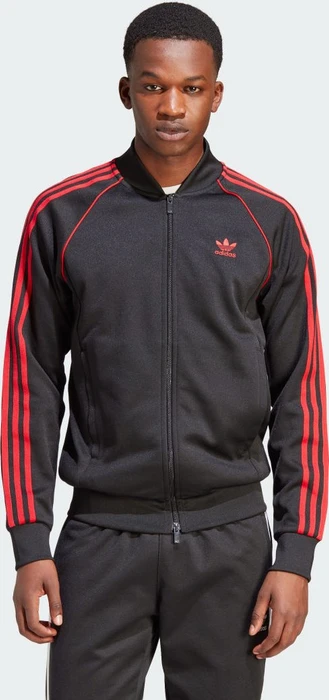 adidas Adicolor Classics SST Originals Trainingsjacke black/better scarlet (Herren)