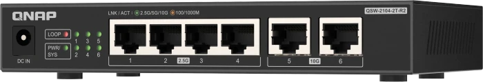 QNAP QSW-2100 Desktop 2.5G Switch, 6x RJ-45