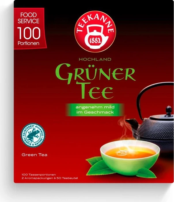 Teekanne Grüner Tee Beutel, 100 Stück