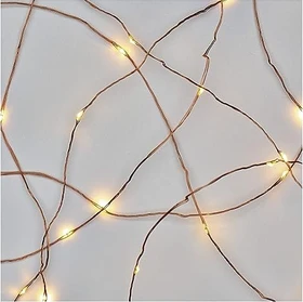 Emos Nano Lichterkette kupfer LED 40x warmweiß