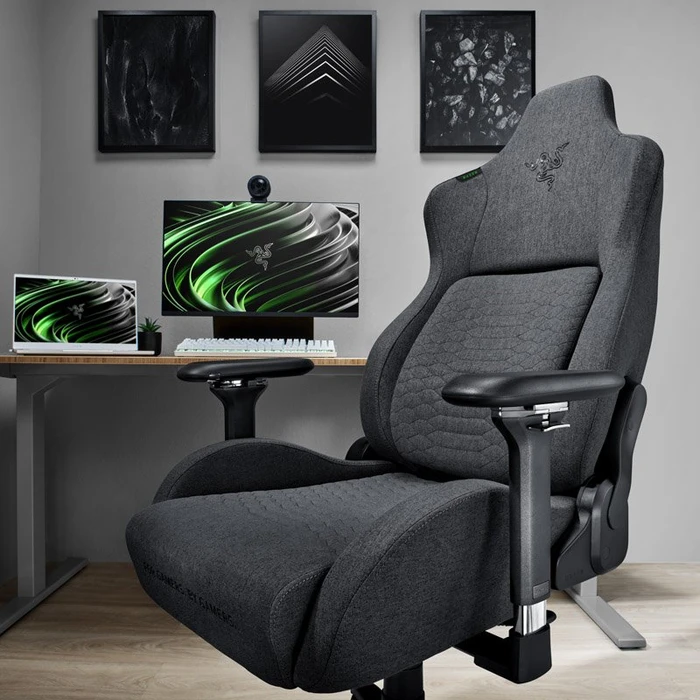 Razer Iskur Stoff Gamingstuhl, grau