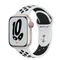 Apple Watch Nike Series 7 (GPS + Cellular) 41mm Aluminium Polarstern mit Sportarmband Pure Platinum/schwarz Vorschaubild