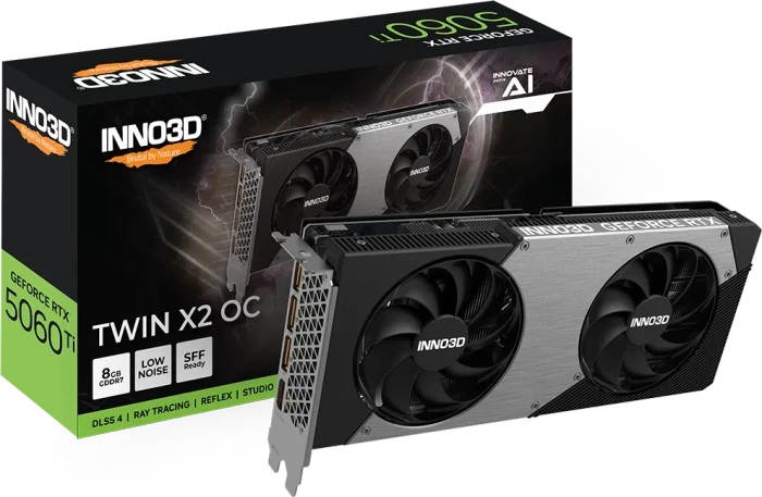 INNO3D GeForce RTX 5060 Ti Twin X2 OC, 8GB GDDR7, HDMI, 3x DP