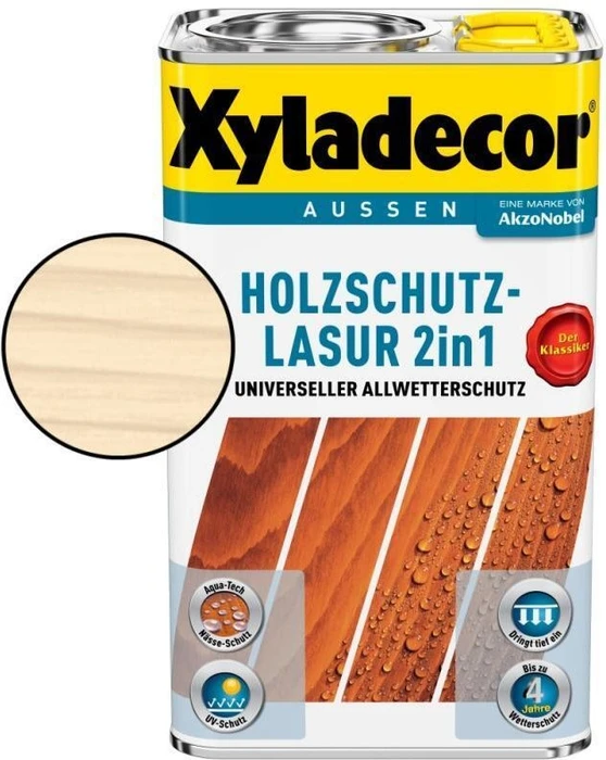 Xyladecor Holzschutz-Lasur weißbuche, 2.5l