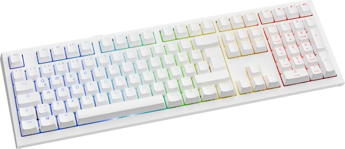 Ducky One X Wireless, weiß, LEDs RGB, Inductive Analog Switch, USB/Bluetooth, DE