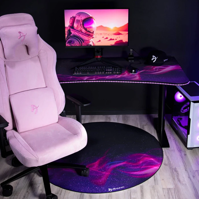 Arozzi Zona Bodenschutzmatte, Purple Galaxy, rund, weich