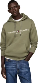 Tommy Hilfiger Hoodie mit Tunnelzug und aufgesticktem Logo Hoodie battle green (Herren)