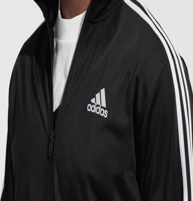 adidas Basic 3-Streifen Tricot Trainingsanzug schwarz (Herren)