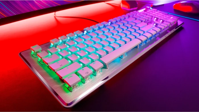 Roccat Vulcan II, LEDs RGB, weiß/silber, TITAN II BROWN, USB, DE