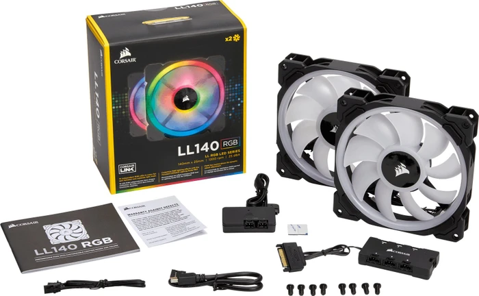 Corsair LL Series LL140 RGB, LED-Steuerung, 140mm, 2er-Pack